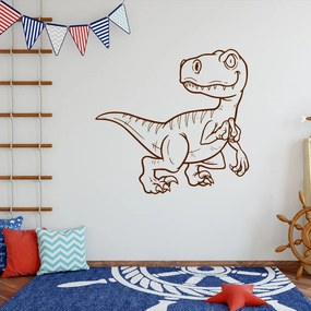 Veselá Stena Samolepka Dinosaurus Farba: hnedá, Veľkosť: 40 x 38 cm