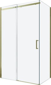 Sprchovací kút OMEGA 140x90 cm - zlatý - číre sklo