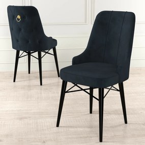 Sada jedálenských stoličiek Pare Anthracite andBlack, 4 ks
