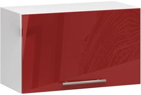 Horná kuchynská skrinka OLIWIA W60OK biela / červená, lesk
