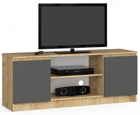 Stolík pod TV RTV 140 2D 1P dub artisan / sivý