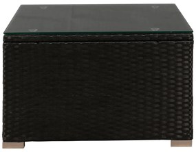 InternetovaZahrada - Záhradný ratanový set Punta Cana M - čierny/antracit podušky