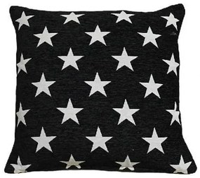 Vankúšová obliečka Stars čierna 45x45 cm