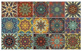 Sada 15 dekorativních samolepiek na stěnu Ambiance La Plata