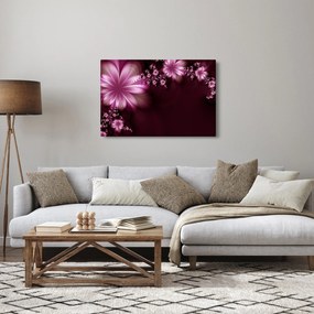 Obraz abstrakcie - kvety (90x60 cm)