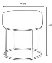 Taburet RELO pr. 40 cm hnedý