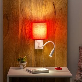 Brilagi - LED Nástenná lampa NUBILA 1xE27/25W/230V + LED/3W biela/červená