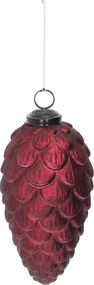 Sklenená ozdoba Pine Red 8x8x15 cm