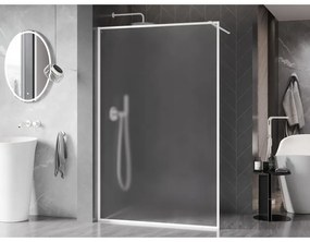 Mexen Kioto-F, sprchová zástena s rámom 80 x 202 cm, 8 mm sklo námraza, biely profil, 800-080-104-20-30