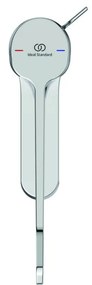 Ideal Standard Cerabase - Umývadlová batéria s lekárskou pákou a s kovovou odtokovou garnitúrou, chróm BD061AA