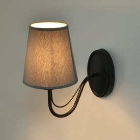 Nástenná lampa MALBO 1xE27/15W/230V šedá/čierna