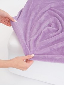 Plachta mikroplyš Deluxe do postieľky 60 x 120 cm - levanduľové