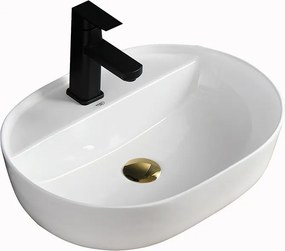 BPS-koupelny Keramické umývadlo na dosku HYD-EI-WH-605 60,5x40,5 cm, biele