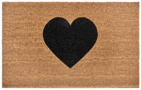 Rohožka srdce kokos 105672 – na von aj na doma, 45x75, hnedá, chodba / predsieň, Hanse Home