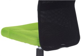 Detská stolička na kolieskach TINK – čierna/zelená