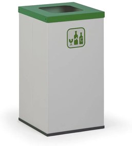 Kôš na triedený odpad 42 L, bez vnútornej nádoby, sivý/zelený
