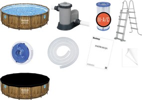 Bazén Bestway Frame Wood 488x122 11v1 56725