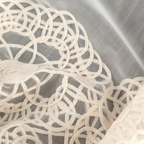 ZÁCLONA NA KRÚŽKOCH LIZA 140X250 CM BÉŽOVÁ