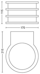 Philips 17401/93/P0 - LED Vonkajšie svietidlo Hue LUCCA 1xE27/9,5W/230V IP44