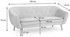 Wilsondo Pohovka III Deana - zelená
