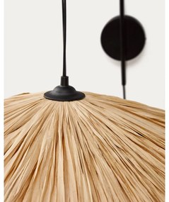 Nástenné svietidlo v čierno-prírodnej farbe Rosella – Kave Home