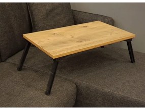 Stolík do postele GUSTO 24,5x60 cm béžová/čierna