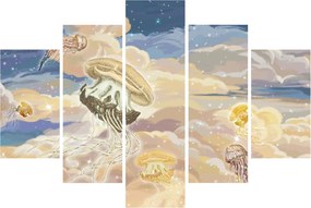 Obraz - Nebeské medúzy (150x105 cm)