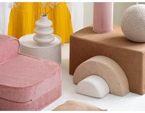 Hnedé menčestrové penové ihrisko 75x49x37 cm Rainbow Montessori – Wigiwama