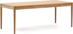 Rozkladací jedálenský stôl s prídavnou doskou v dekore duba 90x200 cm Lenon – Kave Home