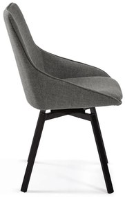 Tmavosivá jedálenská stolička Jenna – Kave Home