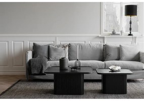 Čierny konferenčný stolík z dubového dreva Rowico Sullivan, 80 x 80 cm