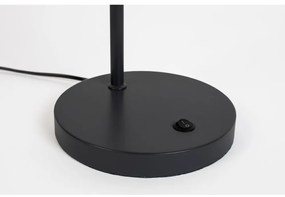 Čierna stolová lampa s kovovým tienidlom (výška 60 cm) Hajo – White Label