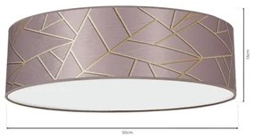 Stropné svietidlo ZIGGY 3xE27/60W/230V ružová/zlatá