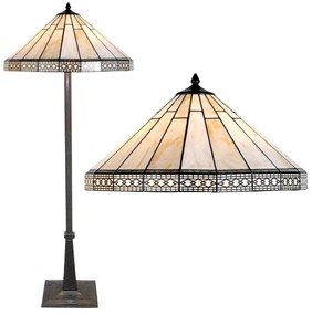 Stojacia lampa minimalistická vitráž Tiffany štýl BEIGE Ø 50*164