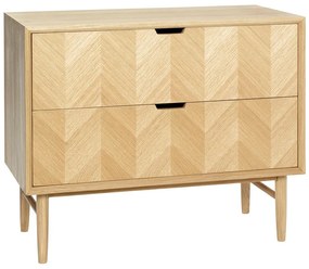 Komoda z dubového dreva so zásuvkami Hübsch Herringbone