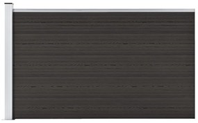 Plotový panel WPC 175x105 cm čierny