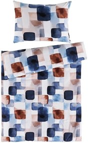 Saténové posteľné obliečky Echo s akvarelovým vzorom - Bedtex Exclusive - 100% bavlna - 70 x 90 cm + 140 x 200 cm