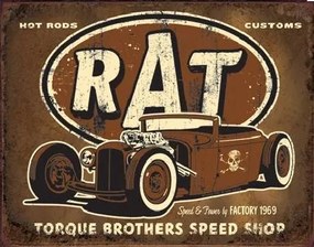 Plechová ceduľa TORQUE - Rat Rod, (40 x 31.5 cm)