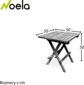 Noela Skladací stolík z teakového dreva Piknik