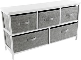 XXXLutz KOMODA, borovica, sivá, biela, 101/55/30 cm Carryhome - Detské izby - 004201012001