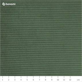 Zelená menčestrová rozkladacia rohová pohovka Micadoni Home Moghan, ľavý roh