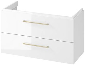 Cersanit Larga, závesná umývadlová skrinka 100cm, biela lesklá, S932-076