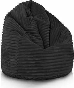 Sedací vak Bag Sako XL stripe TiaHome - Čierna
