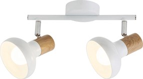 Rabalux HOLLY stropné bodové svietidlo max. 2x40W | E14 | IP20 - biela, svetlé drevo