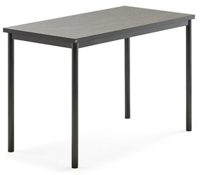 Stôl SONITUS, 1200x700x760 mm, linoleum - tmavošedá, antracit