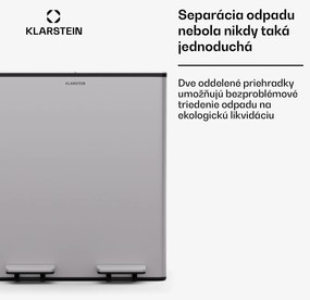 Klarstein EcoVista, odpadkový kôš s kompostérom, 40 l + 3 l/kôš + kompostér, Soft-Close
