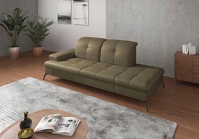 XXXLutz LEŇOŠKA, textil, koža, olivovozelená Sit & More - Online Only obývacie izby - 00014401179T