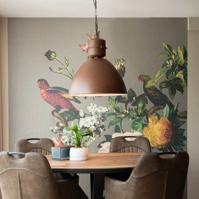 Priemyselné závesné svietidlo hrdzavé - Flynn