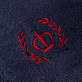 Dámský župan Roger M tmavě modrý/červený