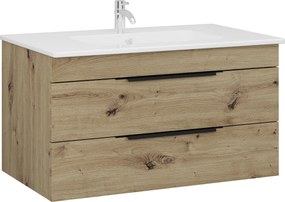 XXXLutz SKRINKA S UMÝVADLOM, dub artisan, dub artisan, 80 cm Stylife - Kúpeľňové skrinky - 000780001301